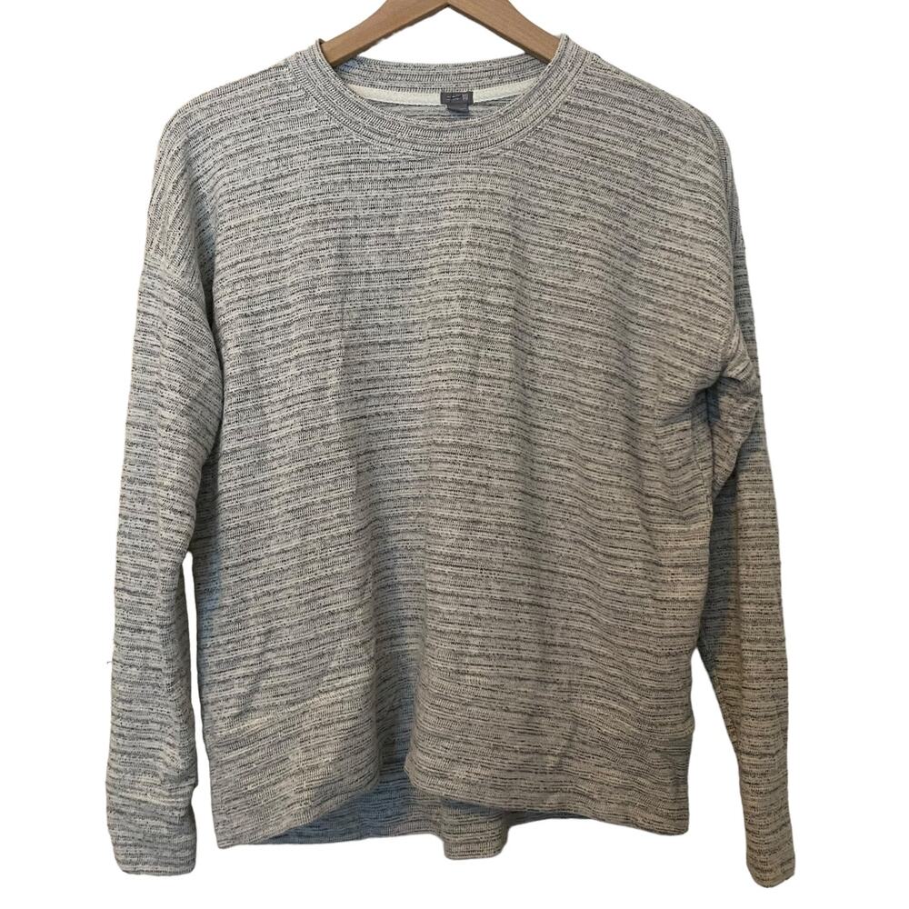Aerie Gray Striped Heathered Pullover Sweater‎ Size XXS